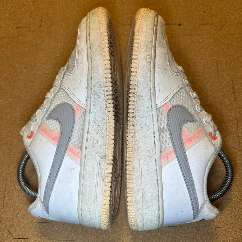 Nike Air Force 1 Low White Grey Pink Zig Zag AV0743-100 Kids 5.5Y Sneakers‎